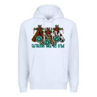 White Christmas With Tribe Premium Hoodie - CowhideDigitalArt