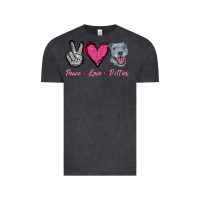 Vintage Black Peace Love Pitties Vintage Tee - Jasminsmagicworld