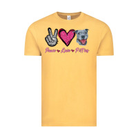 Vintage Mustard Peace Love Pitties Vintage Tee - Jasminsmagicworld