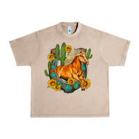 French Oak western horse cactus sunflowers horseshoe Urban Heavy Tee - OliviaCreatesArt