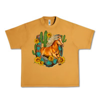 Peanut Butter western horse cactus sunflowers horseshoe Urban Heavy Tee - OliviaCreatesArt