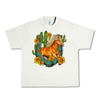 Pistachio western horse cactus sunflowers horseshoe Urban Heavy Tee - OliviaCreatesArt