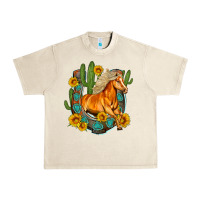 Sandshell western horse cactus sunflowers horseshoe Urban Heavy Tee - OliviaCreatesArt