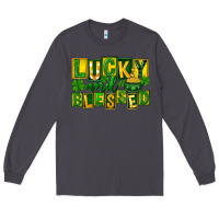Smoke Lucky and blessed St. Patricks Day Long Sleeve Tee - FaDigitalArtStudio