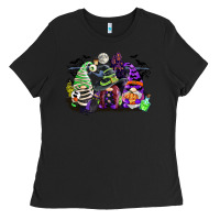 Black halloween gnome Ladies Tee - CowGirlArtShop