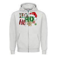 Dove Grey ho ho ho christmas Zipper Hoodie - BarkalooDesign