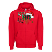 Red ho ho ho christmas Zipper Hoodie - BarkalooDesign