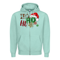 Seafoam ho ho ho christmas Zipper Hoodie - BarkalooDesign