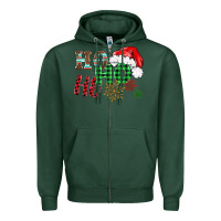 Sports Green ho ho ho christmas Zipper Hoodie - BarkalooDesign