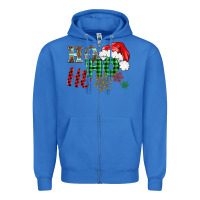 True Royal ho ho ho christmas Zipper Hoodie - BarkalooDesign