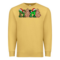 Antique Gold mama with christmas tree cake ado Premium Sweatshirt - AdoDesignShop