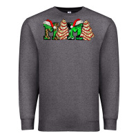 Charcoal Heather mama with christmas tree cake ado Premium Sweatshirt - AdoDesignShop