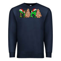Navy mama with christmas tree cake ado Premium Sweatshirt - AdoDesignShop