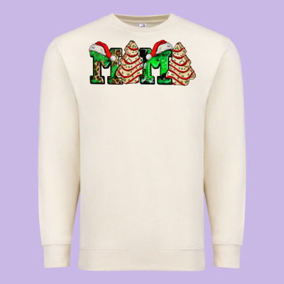 Mama With Christmas Tree Cake Ado Premium Sweatshirt Designed By Adodesignshop