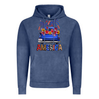 Vintage Denim Western Fourth Of July America Truck Vintage Hoodie - FaDigitalArtStudio