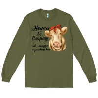 Army Green heifer's be trippin' charolais cow Long Sleeve Tee - RanaPortraitStore