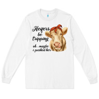 White heifer's be trippin' charolais cow Long Sleeve Tee - RanaPortraitStore