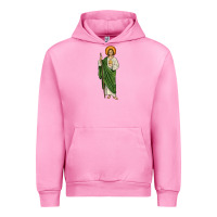 Fuchsia Pink san judas Urban Hoodie - JahusDesignShop