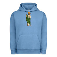 Pigment Pebble Blue san judas Urban Hoodie - JahusDesignShop