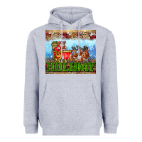 Heather Grey holiday and santa. claus Heavyweight Hoodie - AdoDesignShop