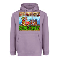 Lavender holiday and santa. claus Heavyweight Hoodie - AdoDesignShop