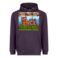Plum holiday and santa. claus Heavyweight Hoodie - AdoDesignShop