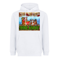 White holiday and santa. claus Heavyweight Hoodie - AdoDesignShop