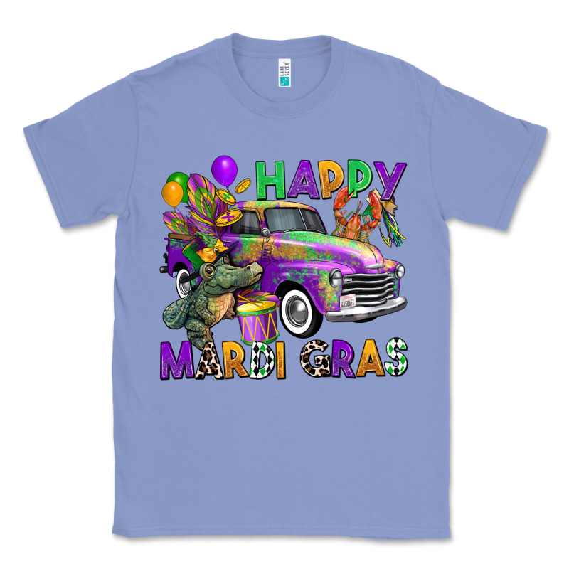 Happy Mardi Gras Truck Classic Tee by CowGirlArtShop | Teevron