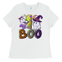 White my first boo Ladies Tee - CowGirlArtShop