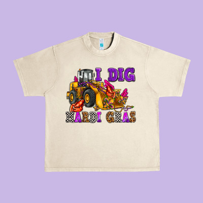 I Dig Mardi Gras Olivia Urban Heavy Tee Designed By Oliviacreatesart