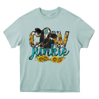 Cow Junkie With Cow Heavy Core Tee | Teevron