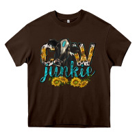 Chocolate Brown Cow Junkie with Cow Heavy Core Tee - texasbilliewilder