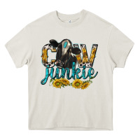 Cream Cow Junkie with Cow Heavy Core Tee - texasbilliewilder