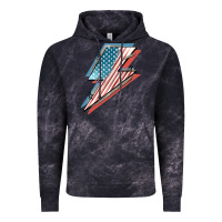 American Flag Lightning Bolt 4th Of July Vintage Hoodie | Teevron