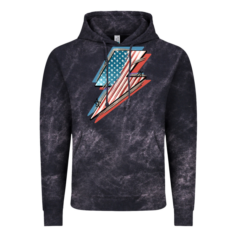 American Flag Lightning Bolt 4th Of July Vintage Hoodie by FaDigitalArtStudio | Teevron