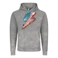 Cloud Rock American flag lightning bolt 4th of july Vintage Hoodie - FaDigitalArtStudio