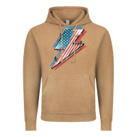 Vintage Camel American flag lightning bolt 4th of july Vintage Hoodie - FaDigitalArtStudio