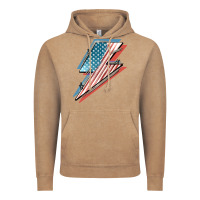 Vintage Coffee American flag lightning bolt 4th of july Vintage Hoodie - FaDigitalArtStudio