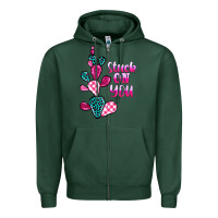 Sports Green stuck on you cactus Zipper Hoodie - BarkalooDesign
