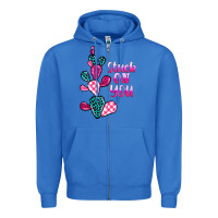 True Royal stuck on you cactus Zipper Hoodie - BarkalooDesign