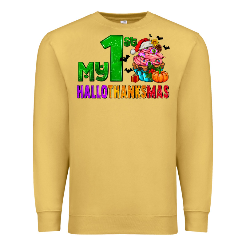 My First Hallothanksmas Premium Sweatshirt by AdoDesignShop | Teevron