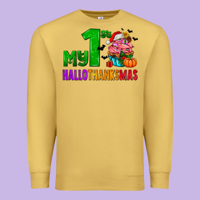 My First Hallothanksmas Premium Sweatshirt Designed By Adodesignshop