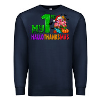Navy my first hallothanksmas Premium Sweatshirt - AdoDesignShop