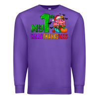Purple my first hallothanksmas Premium Sweatshirt - AdoDesignShop
