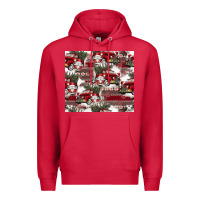 Cardinal vintage christmas car pattern Premium Hoodie - CowhideDigitalArt