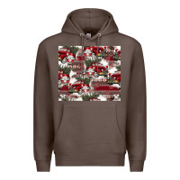 Coffee vintage christmas car pattern Premium Hoodie - CowhideDigitalArt