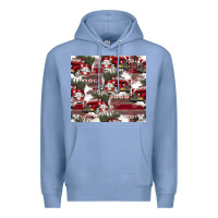 Colony Blue vintage christmas car pattern Premium Hoodie - CowhideDigitalArt
