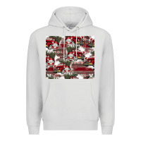 Dove Grey vintage christmas car pattern Premium Hoodie - CowhideDigitalArt