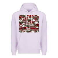 Lilac vintage christmas car pattern Premium Hoodie - CowhideDigitalArt