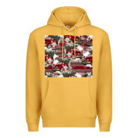 Mustard vintage christmas car pattern Premium Hoodie - CowhideDigitalArt